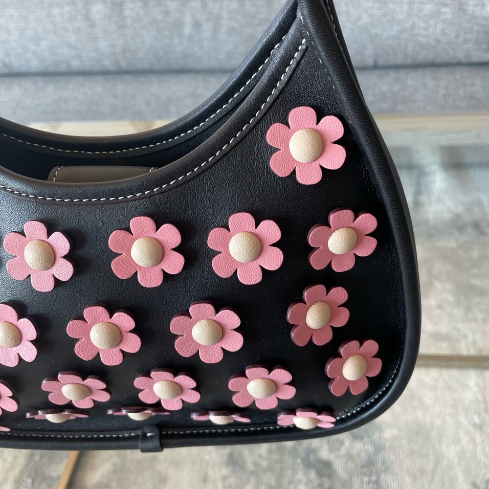 Coach Coachtopia Mini Ergo Flower Bag Leather Bubblegum Pink Limited Edition - Picture 10 of 11